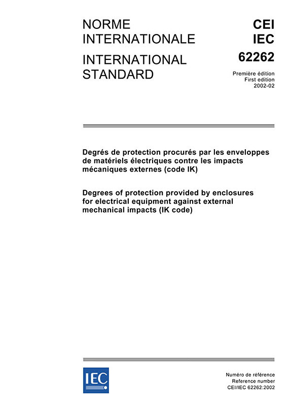 Cover IEC 62262:2002